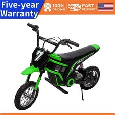    Kids Ride On Dirt Bike 350W Electric Motorcycle Up to 14.29MPH 24V Battery 8-1