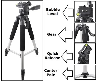 Trépied Pro Series 57cm Avec Niveau à Bulle Et Mallette - Pour Nikon Coolpix Et Autres Appareils