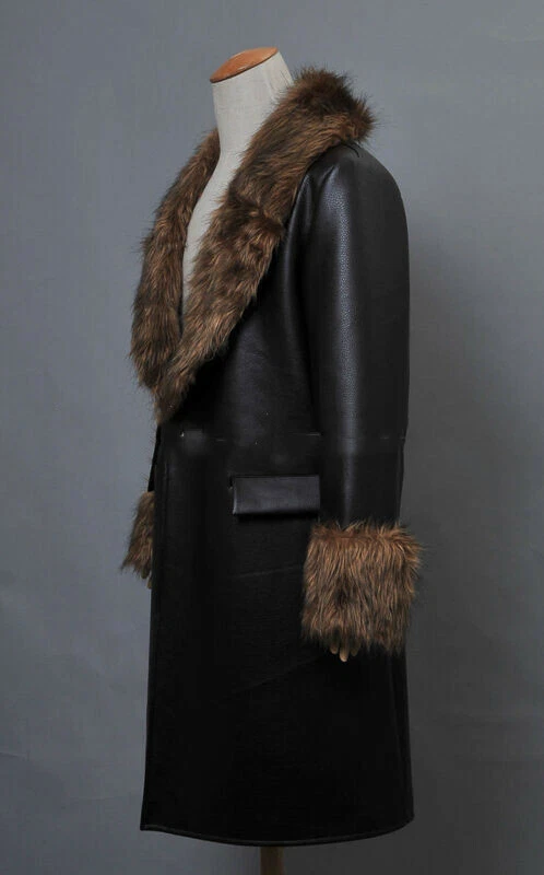 Batman Arkham Origins Pingüino Plisado Cuello Piel Abrigo Juegos con disfraces Disfraz Halloween Foto 4 de 4