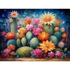 5D Diamond Painting Kits 35X45cm Flowering Cacti - SQUARE