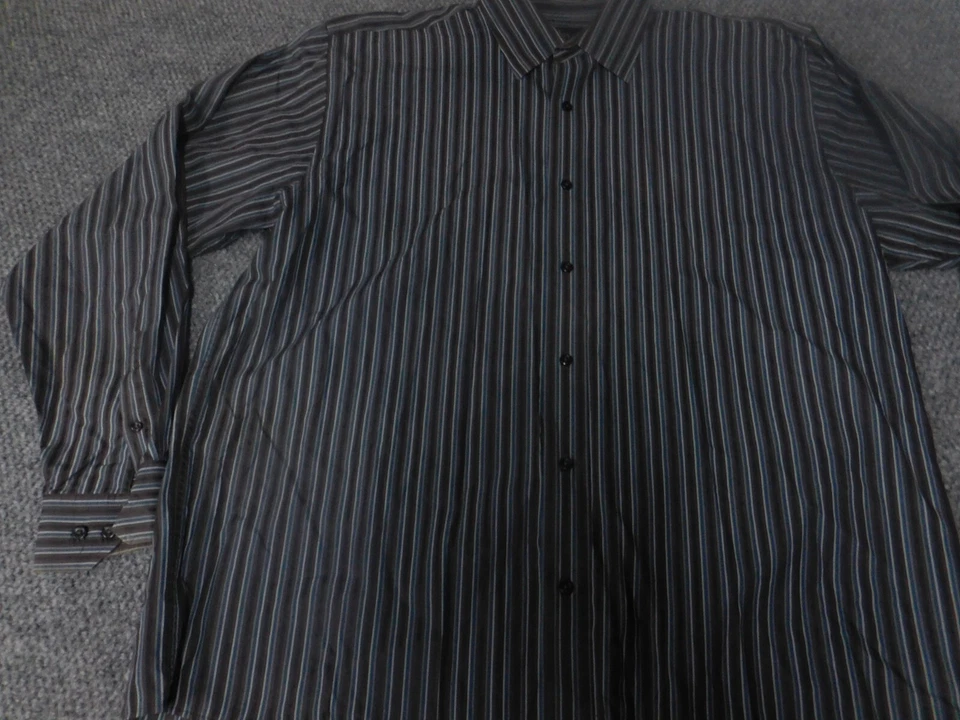 Allen Solly Shirt XL Mens brown striped button up casual - Image 2 of 4