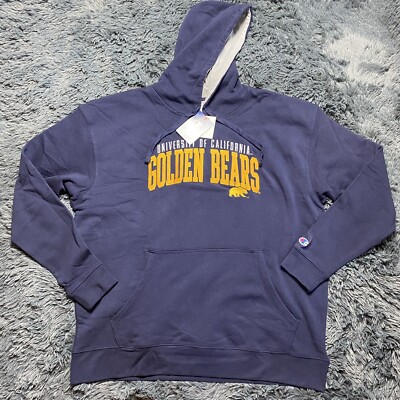 Champion Cal Golden Bears Hoodie Blue University of California Berkley Mens XL