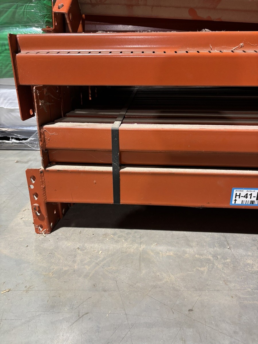 Interlake 96-Inch Teardrop Pallet Rack Beam – 3-1/2 Step, 4170 Lb Capacity, Model 36E, Open Box