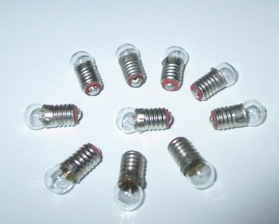 Puppenhauslampen 10 Stück /"NEU/" Glühbirne E5.5 3,5V Birnchen für Krippen-