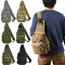Men Backpack Molle Tactical Sling Chest Bag Assault Pack Messenger Shoulder Bag