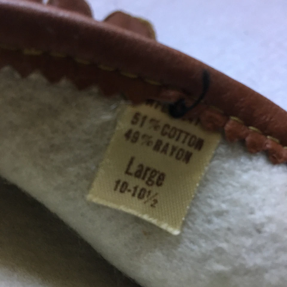 Винтажные зимние перчатки 1990-х премиум качества коричневая кожа свиная кожа с подкладкой размер L - Изображение 3 из 4