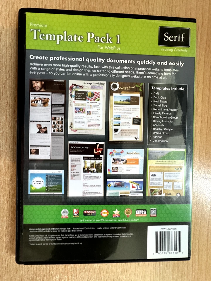 Serif Premium Template Pack 1 for Webplus C/D rom - Image 2 of 3