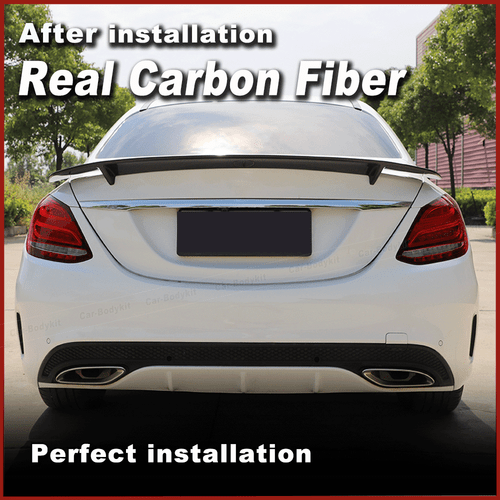 Alerón trasero de carbono alerón trasero labio se adapta a Mercedes W205 C300 C43 C63 - Imagen 3 de 12