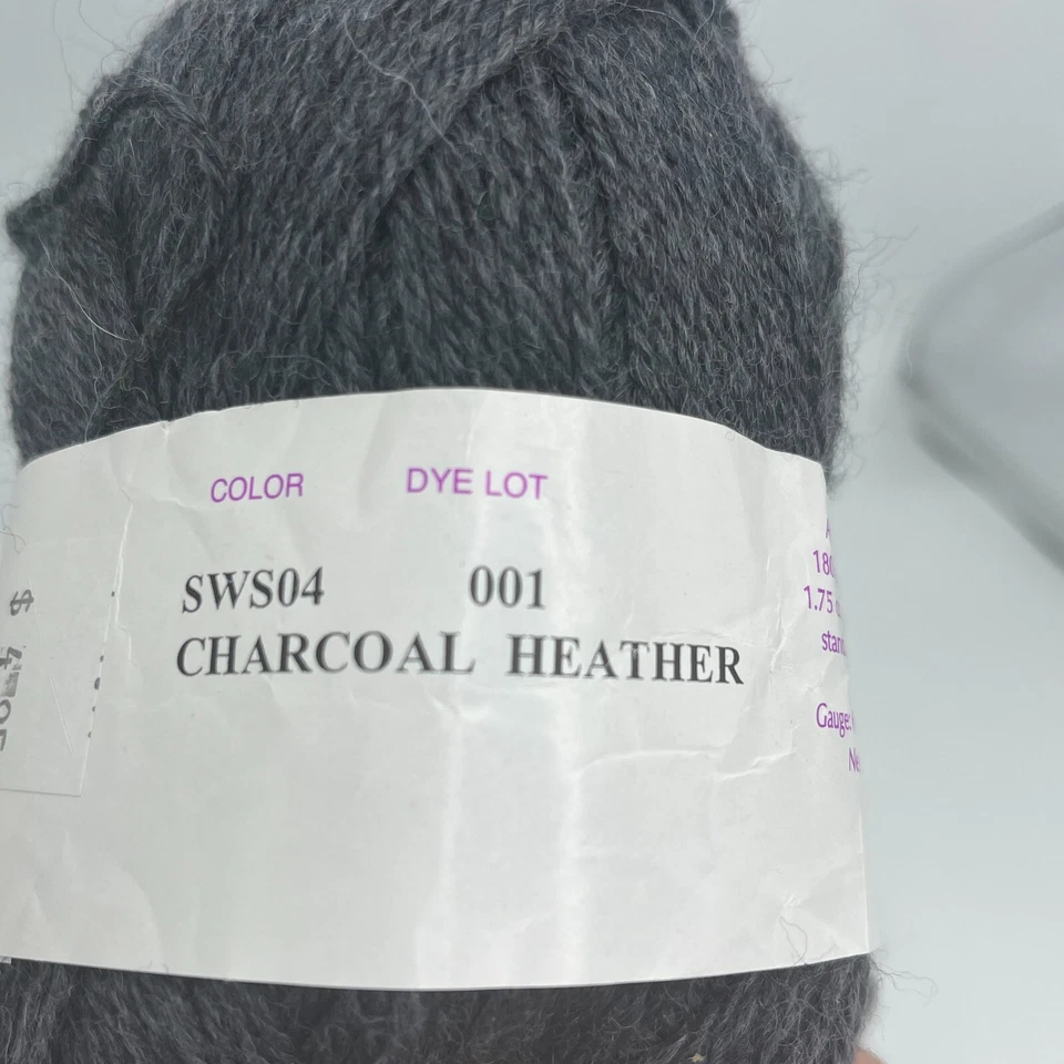4 madejas deportivas 100 % lana gris carbón brezo oveja corderos Pride Superwash Foto 3 de 3