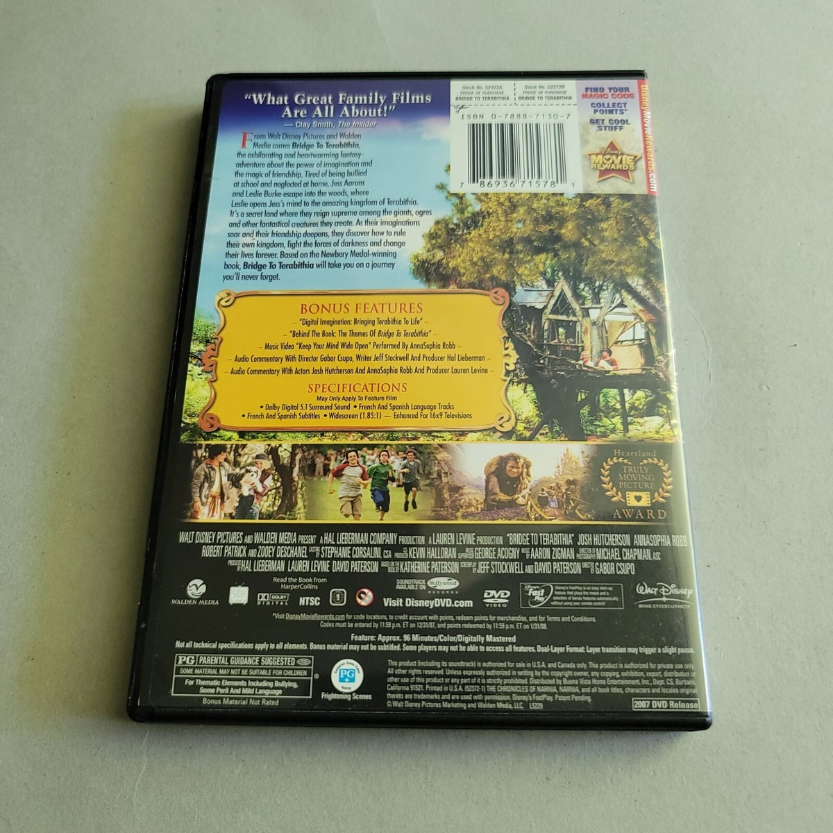 Bridge To Terabithia (DVD 2007) Widescreen 786936715781| eBay