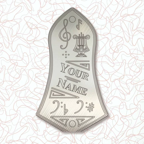 Mono-Plak Modern Gibson-Sized Truss Rod Cover-USA Made! Custom Engraving -Nickel