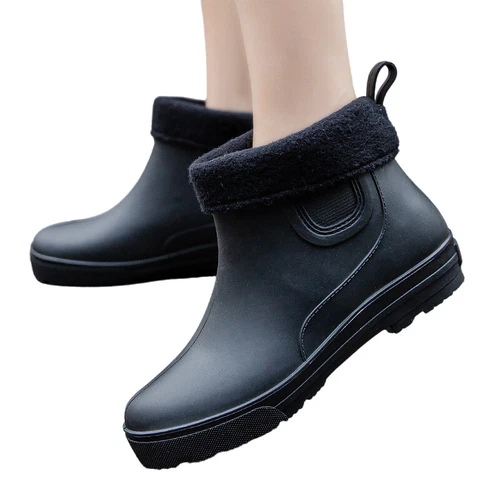 Stivali donna larghi polpaccio comodi in gomma stivali da pioggia donna stivali da pioggia slip on outdoor - Foto 7 di 49