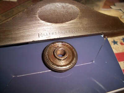 MILLER FALLS NO 17 PLANE STEEL CUTTER Adjusting SCREW Nut Block Thread  part