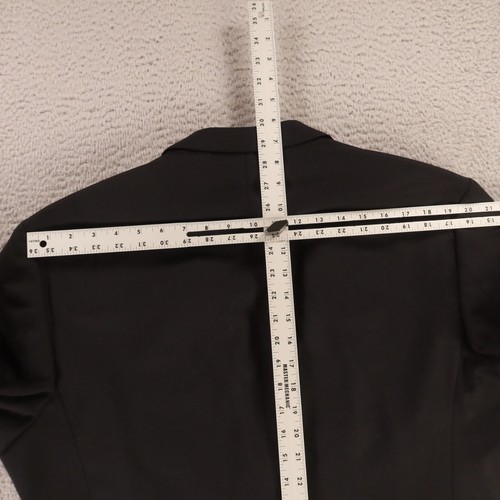 Versace Jacket XL Black Worsted Wool Serge Twill Blazer Sport Coat Nordstrom 46R - Picture 14 of 16