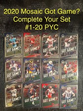 2020 Panini Mosaic GOT GAME? Insert Card You Pick Complete Your Set # 1-20 PYC