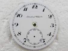 IWC SCHAFFHAUSEN Antique Swiss Pocket Watch Original Enamel DIAL Watch-face 45mm