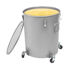 Fryer Grease Bucket Oil Disposal Caddy 16 Gallon Oil Bucket W/Wheels+Filter
