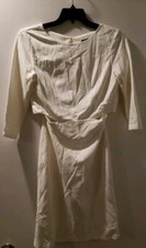 Lulu's Women's White Cut Out Midi Dress Large Open Back NWT