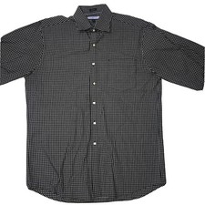 Men's Tommy Hilfiger Ithaca Reg Fit Button Down Plaid Shirt Sz Large 16 34/35