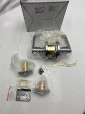 Shield Security Privacy Lockset Straight Lever Satin Chrome Finish 913722