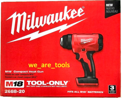 New In Box Milwaukee 2688-20 M18 Heat Gun Compact Cordless Battery Powered 18V