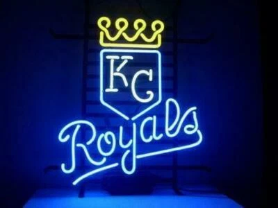 Kansas City Sports Team Neon Signs Home Club Bar Artwork Handmade Real Glass 17"