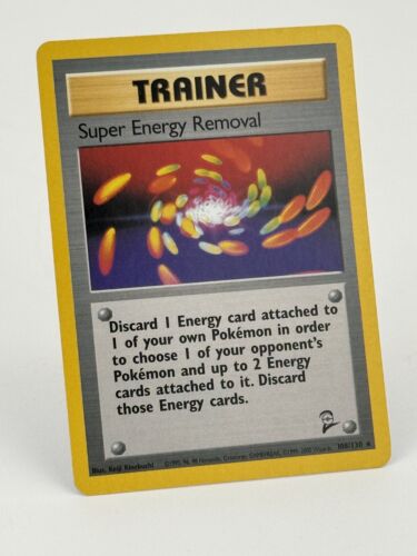 Pokemon Trainer Super Energy Removal Non Holo Rare 108/130 Base Set 2 TCG VTG - Picture 1 of 4
