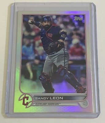 Sandy Leon 2022 Topps Series 2 Rainbow Foil #353 Cleveland Guardians