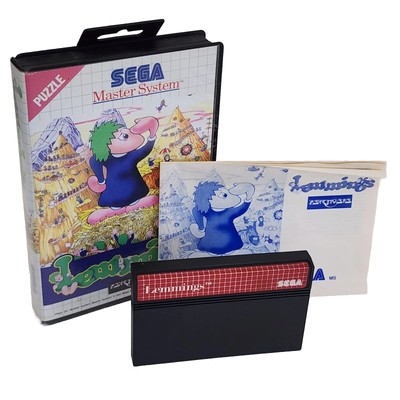 Jeu Vidéo Lemmings Pour Sega Master System - Version Rétro - Très Bon état Complet