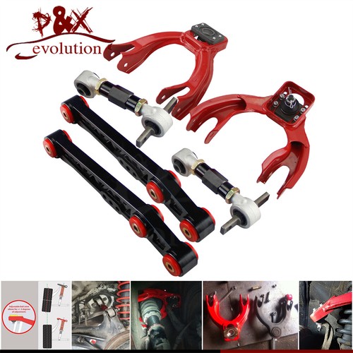 Lower Control Arm LCA+Front Upper+ Rear Camber Kit For Honda Civic CX DX EX LX - Picture 3 of 9
