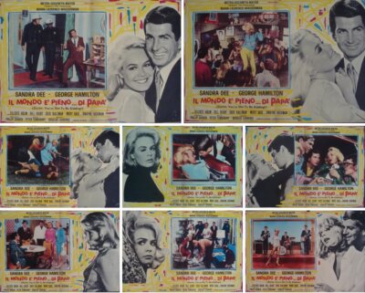 DOCTOR YOU'VE GOT TO BE KIDDING Italian fotobusta movie posters x8 SANDRA DEE 67