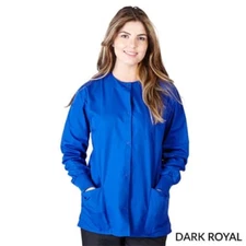 8832 Scrub Unisex Jacket Button Up Royal Blue