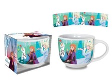 Disney Frozen II Tazza Larga In Ceramica Con Manico Per Bambine Anna Ed Elsa