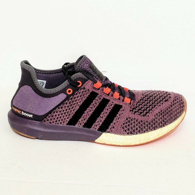 Adidas Womens Shoes Size 8.5 Cosmic Boost Purple Black Orange Gym Sneakers Work | eBay