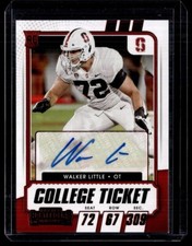 2021 CONTENDERS DRAFT RED FOIL COLLEGE TICKET AUTO WALKER LITTLE STANFORD