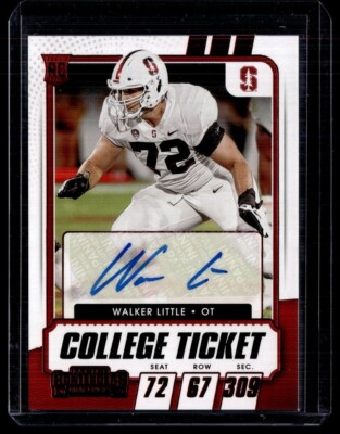 2021 CONTENDERS DRAFT RED FOIL COLLEGE TICKET AUTO WALKER LITTLE STANFORD