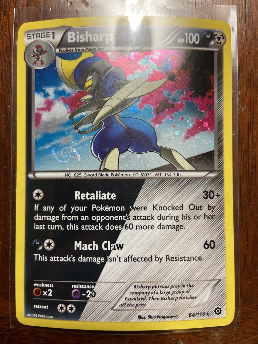 Pokemon Shiny Bisharp Holo Rare Promo PERFECT FULL SWIRL Pack Fresh | eBay