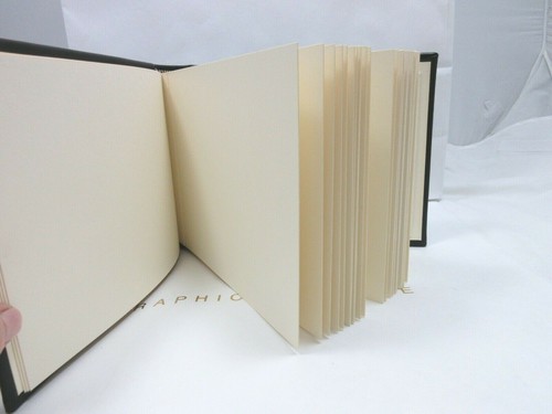Album Scrapbook Leather Cover 8x6" Bound Pages Heavy Stock Graphic Image Morocco - Picture 8 of 8