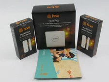Hive Wireless Security Smart Home Hub and 2 Door/Window Sensors & New Nano 2 Hub
