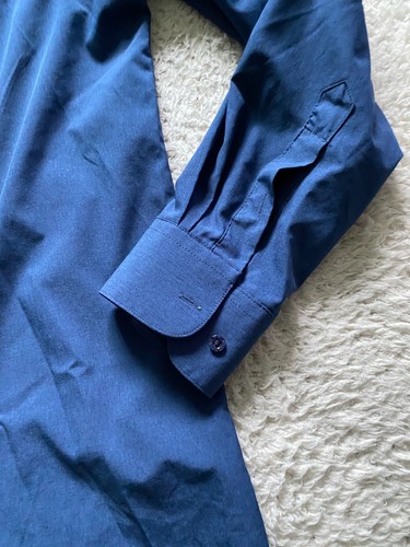 Camisa con botones azul manga larga elástica 4 vías Lucky Brand azul talla L 16-16,5 - Imagen 3 de 10