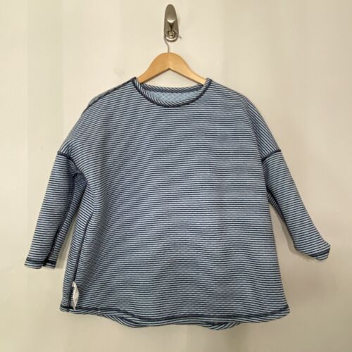 TUCKERNUCK Reversible Ally Swing Sweatshirt Top gesteppt meliert blau XS S kastig - Bild 8 von 11