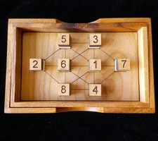 No Connection wood brain teaser puzzle - design from Martin Gardner book 
