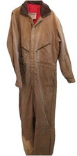 Men Blizzard Pruf Walls Brown Quilted Insulated Coveralls Canvas No Tag Est. L