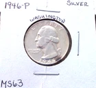 1946 PHILADELPHIA SILVER WASHINGTON QUARTER IN UNCIRCULATED MINT STATE CONDITION