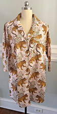 PrintFresh Print Fresh Bagheera Leopard Blush Pink Sleep Shirt Women Large New