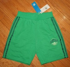 Boys ADIDAS ORIGINALS Sweat Shorts Size MEDIUM Trefoil Logo Green 30 4H