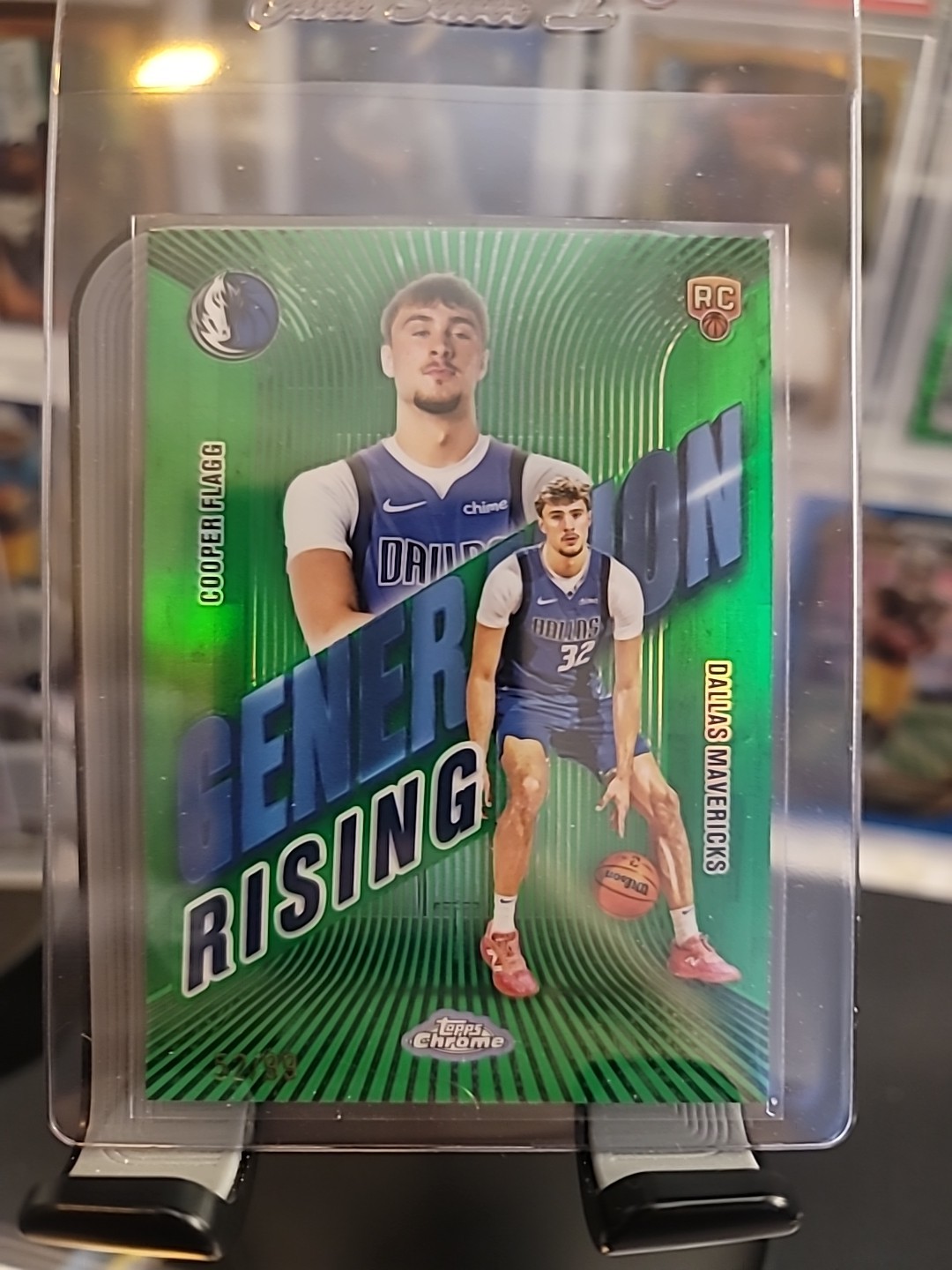 COOPER FLAGG 2025-26 TOPPS CHROME GENERATION RISING GREEN GEO RC /99