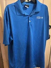 Nike Dri Fit Vertical Mesh Polo Men’s Size XL T Shirt Champions Logo
