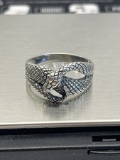 VINTAGE STERLING SILVER 925 RARE SNAKE RING BEAUTIFUL  4 GRAMS