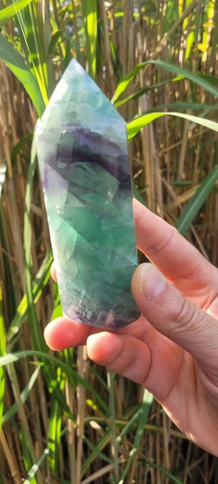 FLUORIT, Regenbogen Fluorit Spitze/Tower/ 478g - Bild 2 von 4